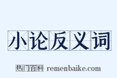 小论反义词是什么意思的图片